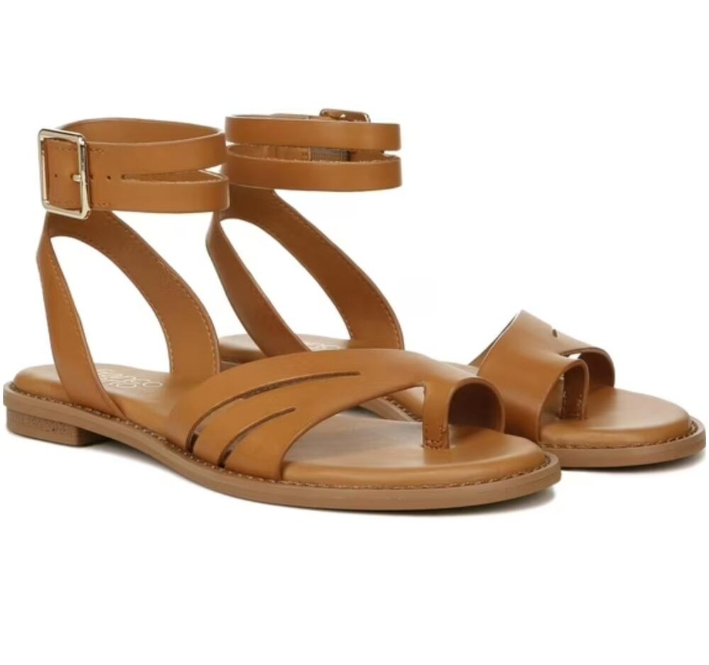 Franco Sarto Women's Greene Gladiator Sandals Size 6 M Brown Tan Toe Strap NWOB